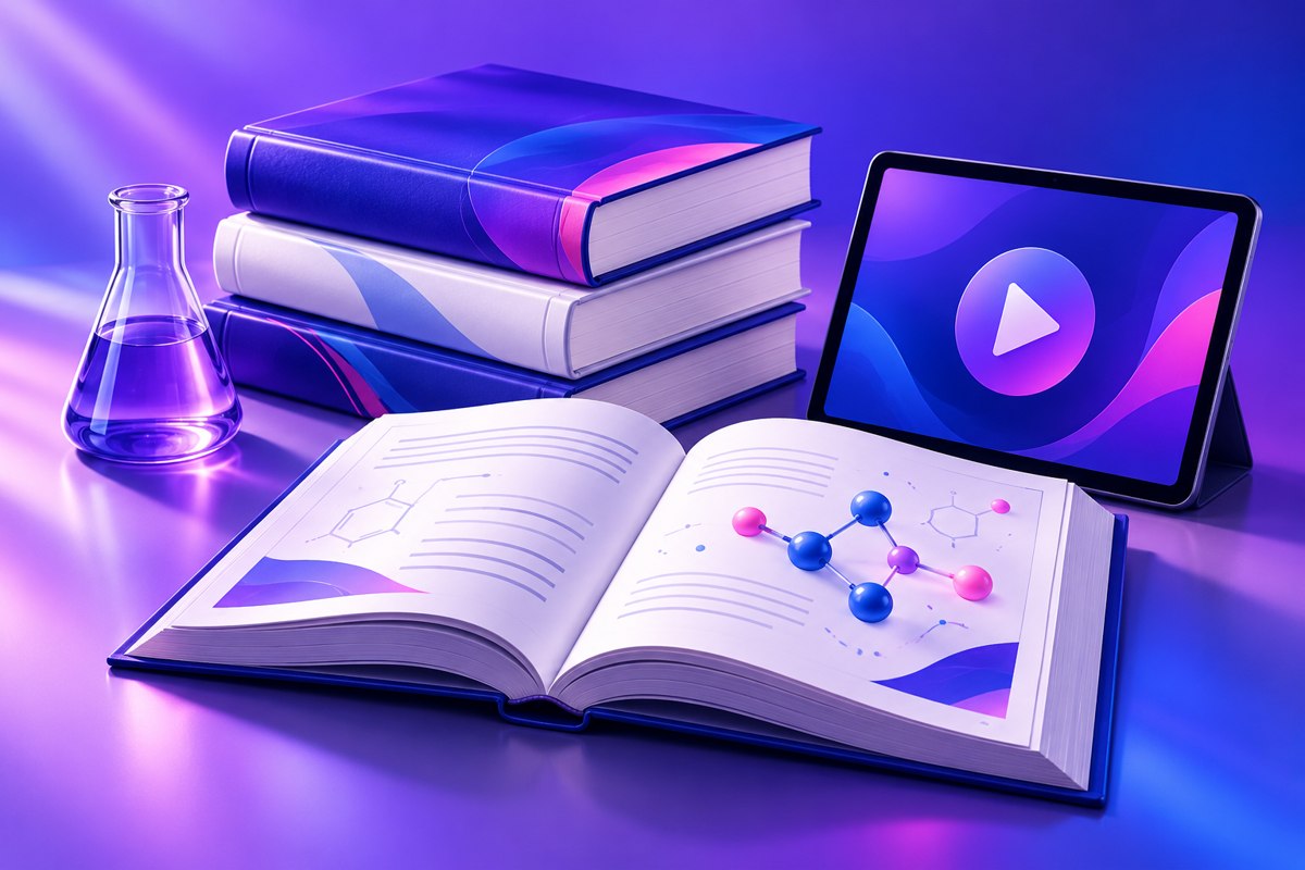 Purple pharmacy theory books and video-learning tablet